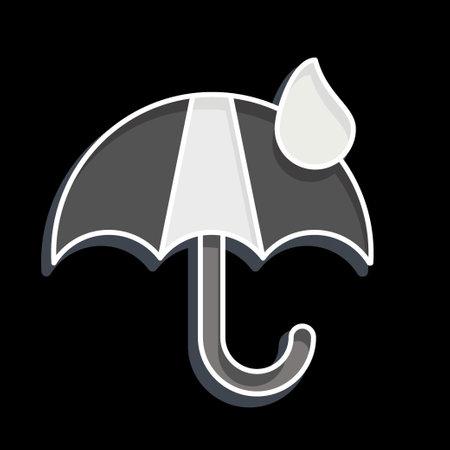 Icon Eco Umbrella. related to Ecology symbol. glossy style. simple design editable. simple illustrationのイラスト素材