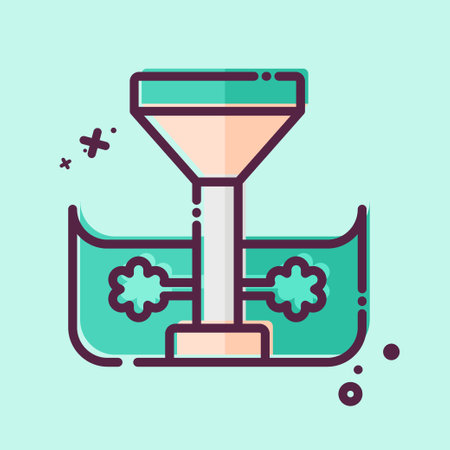 Icon Hydro Turbine. related to Ecology symbol. MBE style. simple design editable. simple illustrationのイラスト素材