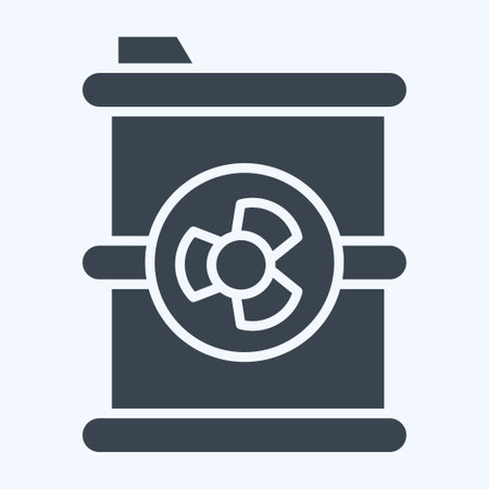 Icon Nuclear Fuel. related to Ecology symbol. glyph style. simple design editable. simple illustrationのイラスト素材