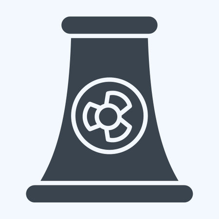 Icon Nuclear Power. related to Ecology symbol. glyph style. simple design editable. simple...