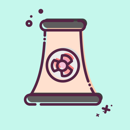Icon Nuclear Power. related to Ecology symbol. MBE style. simple design editable. simple illustrationのイラスト素材