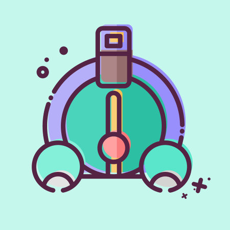 Icon Fuel Gauge. related to Garage symbol. MBE style. simple design editable. simple illustrationのイラスト素材