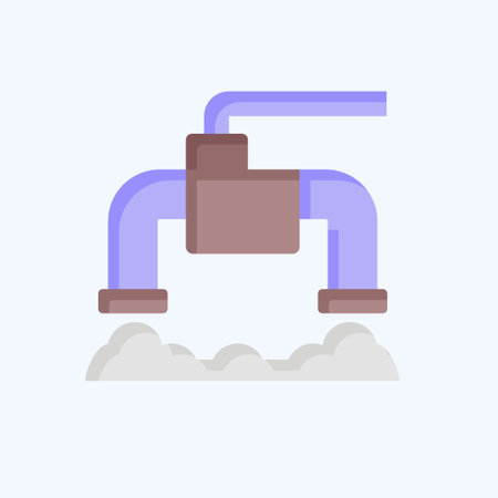 Icon Exhaust. related to Garage symbol. flat style. simple design editable. simple illustrationのイラスト素材