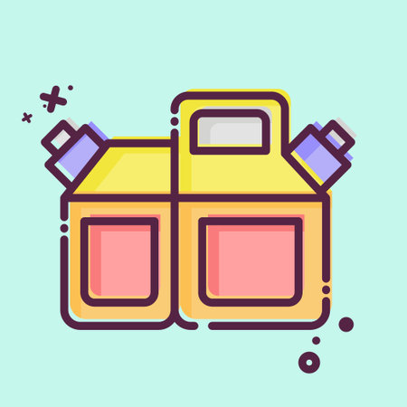 Icon Fuel Tank. related to Garage symbol. MBE style. simple design editable. simple illustrationのイラスト素材