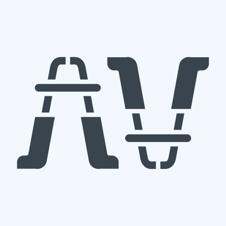 Icon Jumper Cable. related to Garage symbol. glyph style. simple design editable. simple illustrationのイラスト素材