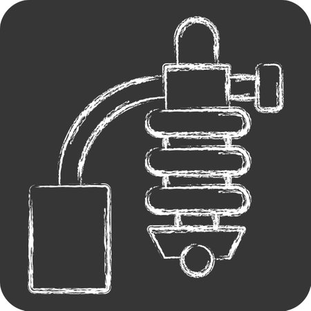 Icon Shock Absorber. related to Garage symbol. chalk Style. simple design editable. simple illustrationのイラスト素材