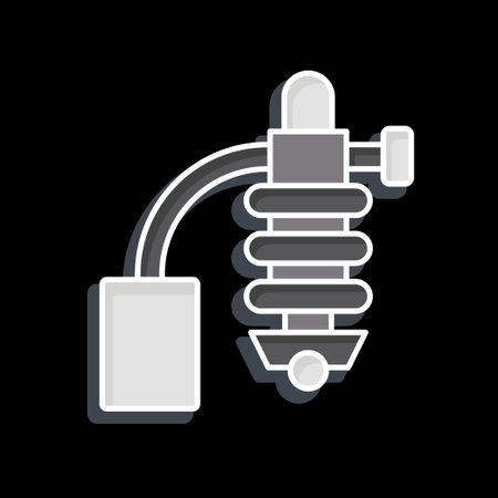 Icon Shock Absorber. related to Garage symbol. glossy style. simple design editable. simple illustrationのイラスト素材