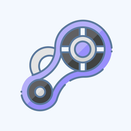 Icon Timing Chain. related to Garage symbol. doodle style. simple design editable. simple illustrationのイラスト素材