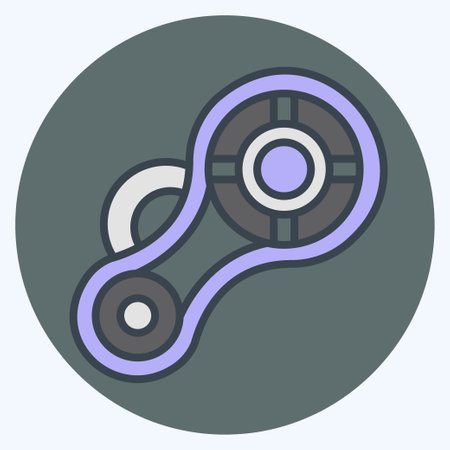Icon Timing Chain. related to Garage symbol. color mate style. simple design editable. simple...