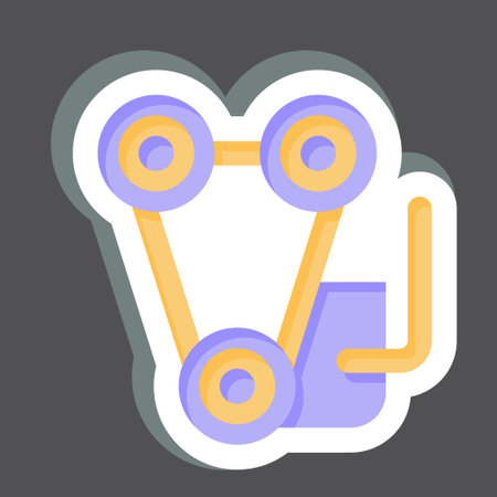 Sticker Engine. related to Garage symbol. simple design editable. simple illustrationのイラスト素材