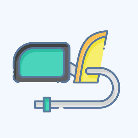 Icon Wing Mirror. related to Garage symbol. doodle style. simple design editable. simple illustrationのイラスト素材