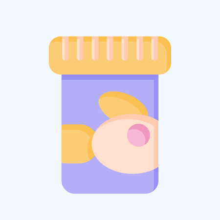 Icon Fish Food. related to Milk and Drink symbol. flat style. simple design editable. simple illustrationのイラスト素材