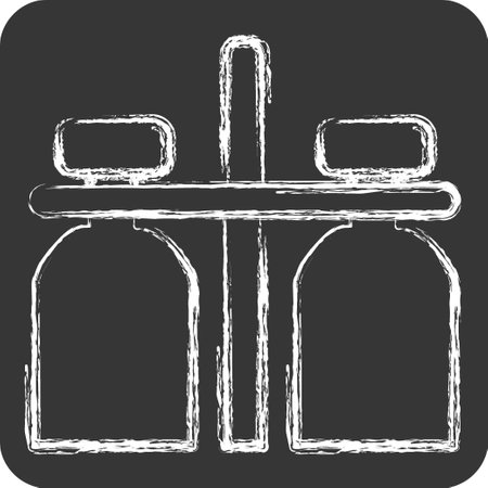 Icon Milk Jar. related to Milk and Drink symbol. chalk Style. simple design editable. simple illustrationのイラスト素材