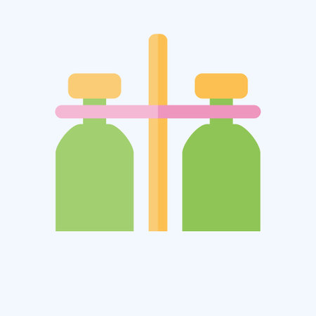 Icon Milk Jar. related to Milk and Drink symbol. flat style. simple design editable. simple illustrationのイラスト素材