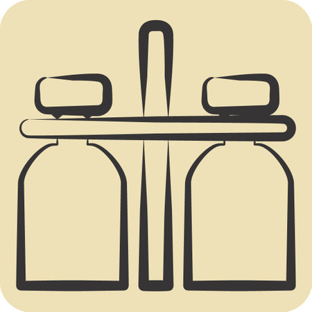 Icon Milk Jar. related to Milk and Drink symbol. hand drawn style. simple design editable. simple illustrationのイラスト素材