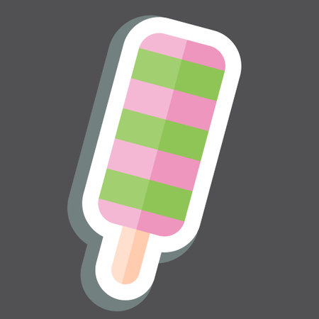 Sticker Popslice. related to Milk and Drink symbol. simple design editable. simple illustrationのイラスト素材
