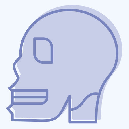 Icon Bone. related to Human Organ symbol. two tone style. simple design editable. simple illustrationのイラスト素材