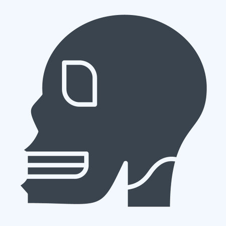 Icon Bone. related to Human Organ symbol. glyph style. simple design editable. simple illustrationのイラスト素材