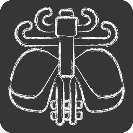 Icon Diaphragm. related to Human Organ symbol. chalk Style. simple design editable. simple illustrationのイラスト素材