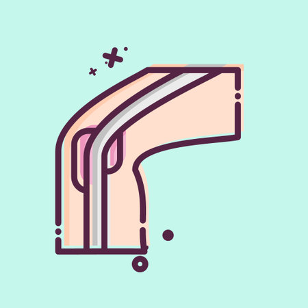 Icon Knee. related to Human Organ symbol. MBE style. simple design editable. simple illustrationのイラスト素材