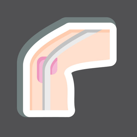 Sticker Knee. related to Human Organ symbol. simple design editable. simple illustrationのイラスト素材