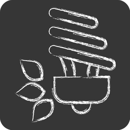 Icon Icon Green Energy. related to Ecology symbol. chalk Style. simple design editable. simple illustrationのイラスト素材