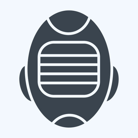 Icon Helmet. related to Hockey Sports symbol. glyph style. simple design editableのイラスト素材