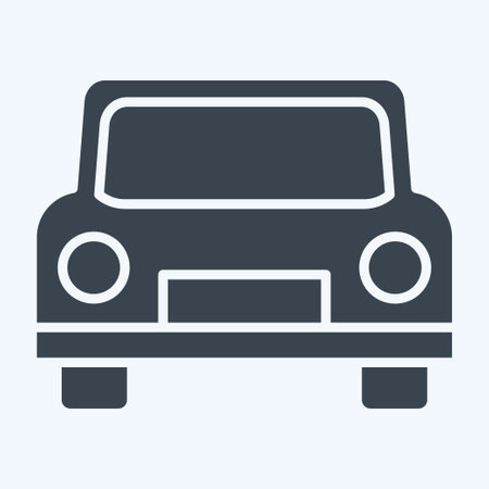 Icon Cab. related to Leisure and Travel symbol. glyph style. simple design illustration.のイラスト素材