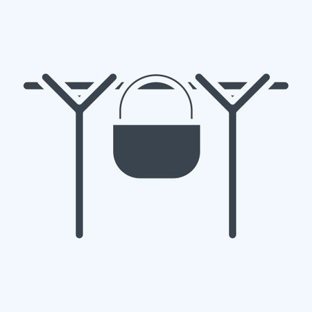 Icon Camp Fire. related to Leisure and Travel symbol. glyph style. simple design illustration.のイラスト素材