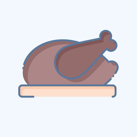 Icon Dinner. related to Leisure and Travel symbol. doodle style. simple design illustration.のイラスト素材