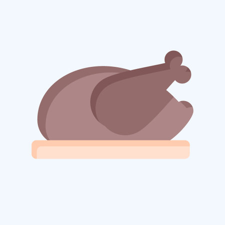 Icon Dinner. related to Leisure and Travel symbol. flat style. simple design illustration.のイラスト素材