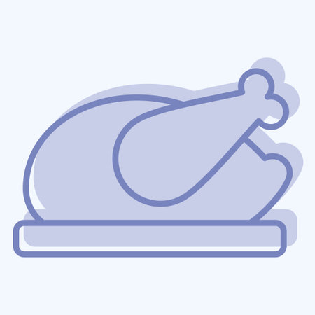 Icon Dinner. related to Leisure and Travel symbol. two tone style. simple design illustration.のイラスト素材