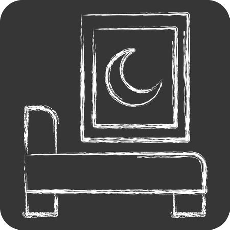Icon Dream. related to Leisure and Travel symbol. chalk Style. simple design illustration.のイラスト素材