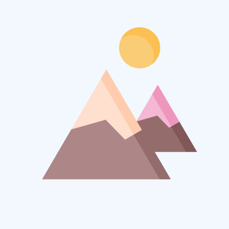 Icon Nature. related to Leisure and Travel symbol. flat style. simple design illustration.のイラスト素材