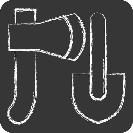 Icon Tools. related to Leisure and Travel symbol. chalk Style. simple design illustration.のイラスト素材