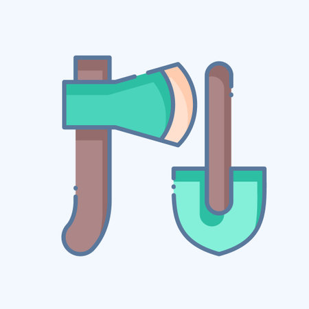 Icon Tools. related to Leisure and Travel symbol. doodle style. simple design illustration.のイラスト素材