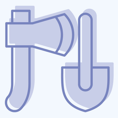Icon Tools. related to Leisure and Travel symbol. two tone style. simple design illustration.のイラスト素材