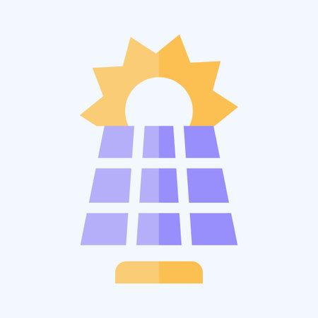 Icon Solar Panel. related to Solar Panel symbol. flat style. simple design illustration.のイラスト素材