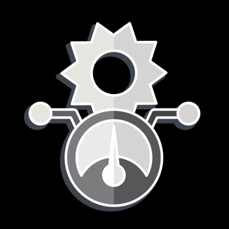 Icon Solar Power Meter. related to Solar Panel symbol. glossy style. simple design illustration.のイラスト素材
