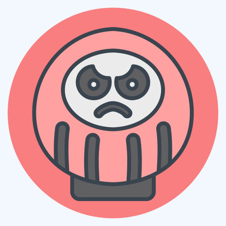 Icon Daruma. related to Japan symbol. color mate style. simple design illustration.のイラスト素材