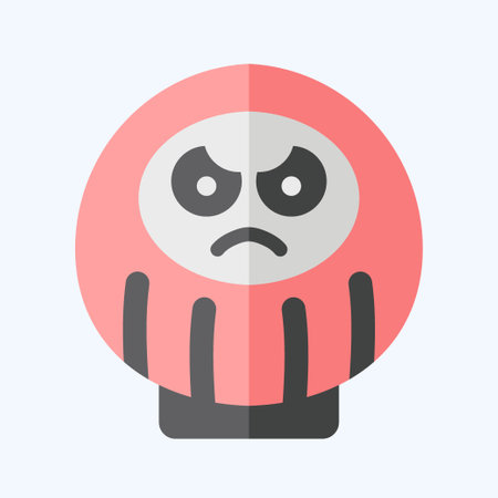 Icon Daruma. related to Japan symbol. flat style. simple design illustration.のイラスト素材