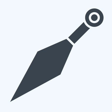 Icon Kunai. related to Japan symbol. glyph style. simple design illustration.のイラスト素材