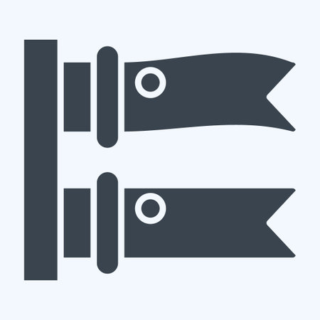 Icon Koinobori. related to Japan symbol. glyph style. simple design illustration.のイラスト素材