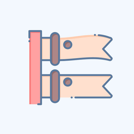 Icon Koinobori. related to Japan symbol. doodle style. simple design illustration.のイラスト素材