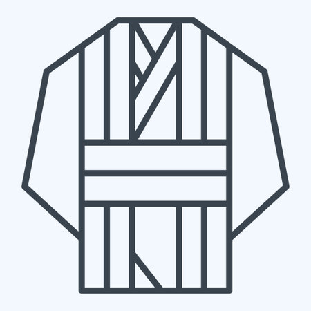 Icon Yukata. related to Japan symbol. line style. simple design illustration.のイラスト素材