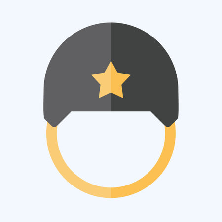Icon Army Helmet. related to Military And Army symbol. flat style. simple design illustrationのイラスト素材