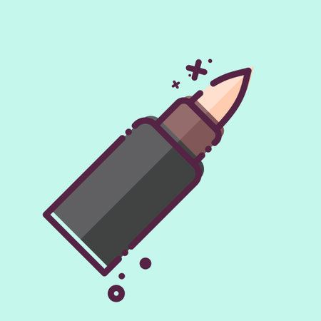 Icon Bullet. related to Military And Army symbol. MBE style. simple design illustrationのイラスト素材