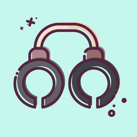 Icon Handcuff. related to Military And Army symbol. MBE style. simple design illustration
