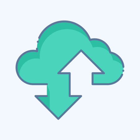 Icon Cloudy. related to Social Network symbol. doodle style. simple design illustration