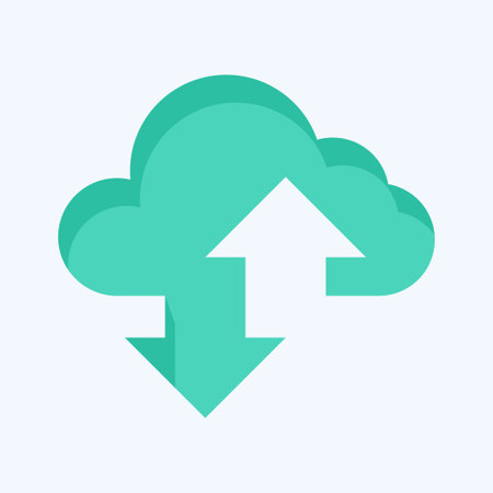 Icon Cloudy. related to Social Network symbol. flat style. simple design illustrationのイラスト素材
